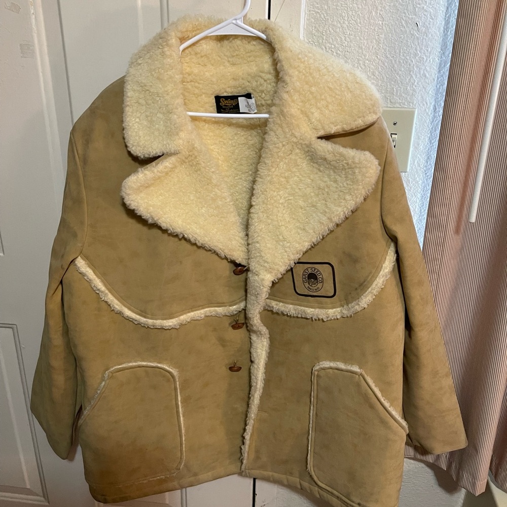 Marlboro man style sheepskin jacket size XL